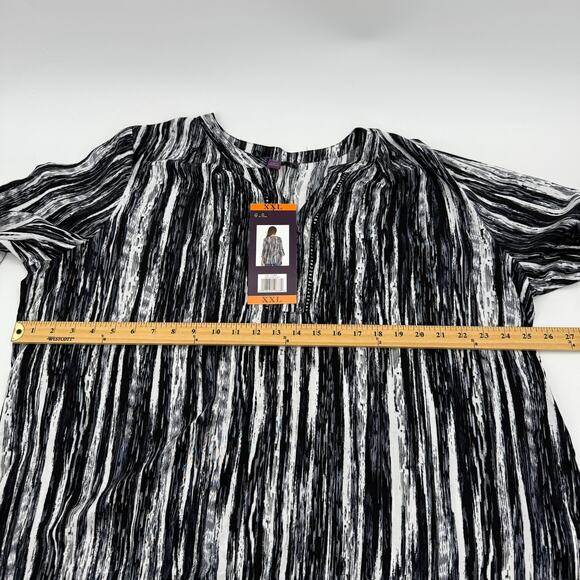 New GLORIA VANDERBILT Womens 3/4 Sleeve Shirt Size XXL Crochet V-Neck Loose Top - Picture 6 of 7